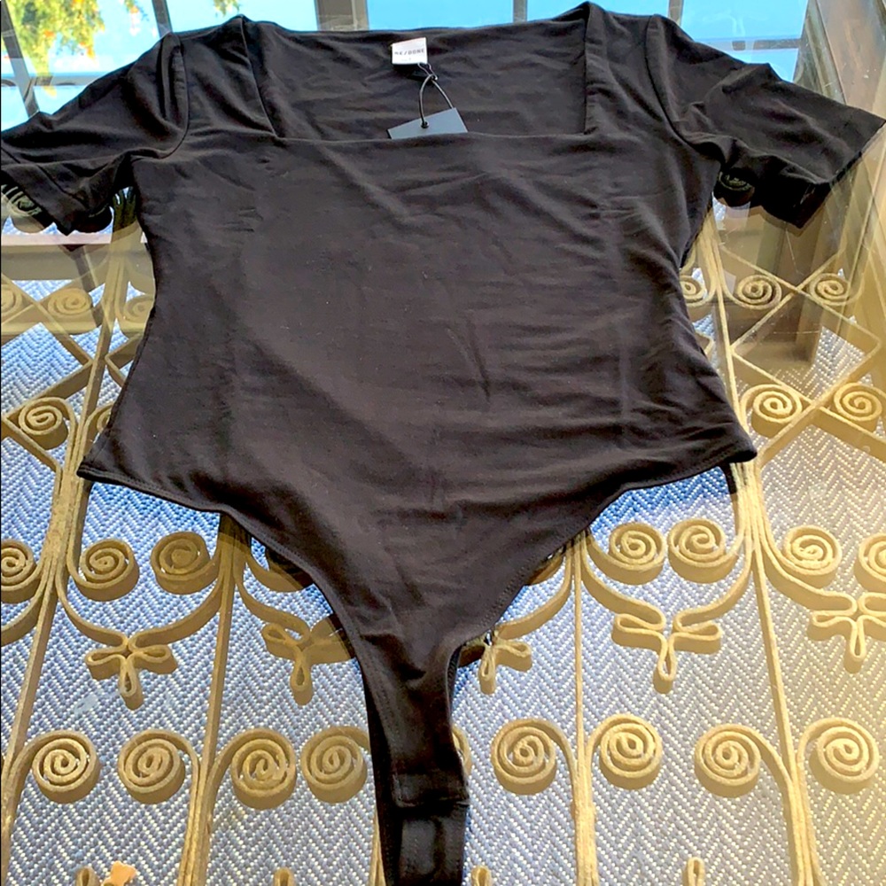Re/Done 80’s Square Neck Thong Bodysuit